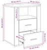 vidaXL Table de chevet noire aspect chêne 35 x 50 x 60 cm Voir les images du produit 8