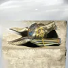 Maska Anubisa - egyptský boh podsvetia - bronzová, ručne Náhľad obrázku produktu 11