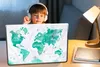 MuchoWow® Laptop Aufkleber Sticker Cover Weltkarte - Produktbild-Vorschau 3
