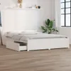 vidaXL Bett mit Schubladen Weiß 160x200cm Produktbild-Vorschau 2
