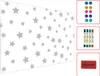Lavagna magnetica in acciaio STELLE GRIGIE 90x60cm Anteprima dell’immagine prodotto 1
