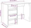 Bureau blanc 102x50x75 cm bois composite Voir les images du produit 10