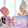 A mother and daughter are having fun with a makeup set. Voir les images du produit