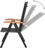 vidaXL Gartenstühle Klappbar 4 Stk. Aluminium und Textilene Produktbild-Vorschau 4