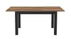A rectangular dining table with a wooden top and black metal legs, presented against a white background. Anteprima dell’immagine prodotto