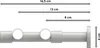 Interdeco Gardinenstange / Vorhangstange Silbergrau / Weiß, Produktbild-Vorschau 2