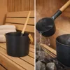 Stijlvolle  Sauna Emmer & Opgietlepel Set – 7L – Aluminium Productafbeelding-voorbeeld 3