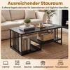 Rechteckiger Couchtisch mit 2 Ablagen, schwarzes Produktbild-Vorschau 5