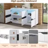 okwish Buffet / enfilade pour salon avec 3 portes, étagères Voir les images du produit 6