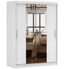 Kleiderschrank Schwebetürenschrank Schrank 150 cm Weiß/Weiß Produktbild-Vorschau 7