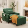 A green convertible sofa bed with an orange blanket draped over it, set in a living room with a fireplace and a large window. Anteprima dell’immagine prodotto