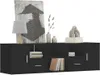 vidaXL Eckregal Schwarz 160x40x45 cm Holzwerkstoff Produktbild-Vorschau 9
