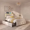 Letto imbottito INONEFT, 90x200 cm, con illuminazione LED e Anteprima dell’immagine prodotto 8