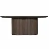 Couchtisch Oval - Dunkelbraun - Mangoholz - 90cm - Produktbild-Vorschau 3