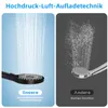 ZMH Duschkopf Schwarz mit 1,5 m Schlauch Runde Handheld Produktbild-Vorschau 5