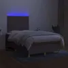 Boxspringbett mit Matratze & LED Taupe 120x200 cm Stoff Produktbild-Vorschau 4