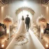 Weißer Teppich 1 x 15 m VIP Party-Zubehör weißer Läufer aus Vlies Hochzeit Deko-Zubehör Wedding Dekoration Hochzeit Brautpaar Trauung Produktbild-Vorschau
