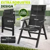 tillvex Gartenstuhl mit Polster Premium 2 Stück Schwarz Produktbild-Vorschau 2