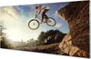 Glasbilder 120x60 Wandkunst Mountainbike Himmel Wolken Produktbild-Vorschau 1
