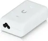 A white Ubiquiti PoE+ adapter is shown from a slightly elevated angle on a white background. Produktbild-Vorschau