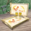 Mr. & Mrs. Panda Servier Tablett Huhn Stolz - Vintage - Produktbild-Vorschau 2