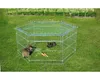 Freigehege 6-eckig mit Schutznetz 123x106x60 cm silber Produktbild-Vorschau 2