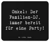 Mr. & Mrs. Panda Mauspad Spruch Onkel Familien-DJ - Schwarz Produktbild-Vorschau 1