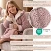 CalmyLIFE Bademantel Mädchen Kinder 134/140 Altrose/Weiss Produktbild-Vorschau 3