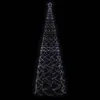 vidaXL LED-Weihnachtsbaum Kegelform Kaltweiß 1400 LEDs Produktbild-Vorschau 4