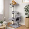 Škrabadlo pro kočky, strom, 5 pater, 112 cm, domeček, Náhled obrázku produktu 4