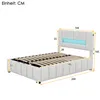 Doppelbett(140x200cm,Grau)Polsterbett,Familienbett,Plattform Produktbild-Vorschau 6
