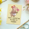 Mr. & Mrs. Panda Postkarte Tante Zuckersüß - Gelb Pastell - Produktbild-Vorschau 2