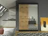 Šatní skříň se zrcadlem 120 cm SAMANRE 1 - dub artisan / Náhled obrázku produktu 5