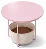Relaxdays Beistelltisch, runder Couchtisch, mit Stoffkorb, Produktbild-Vorschau 1