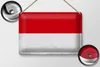 Blechschild Flagge Monaco 30x20cm Flag of Monaco Vintage Produktbild-Vorschau 2