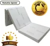A folded mattress is shown, with promotional badges and text overlays. Produktbild-Vorschau