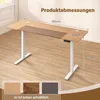 COSTWAY Elektrisch, Schreibtisch 160 x 60 cm, Ergonomischer Produktbild-Vorschau 3