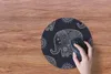MuchoWow® Mauspad Mousepad Muster - Elefant - Blumen 30x30 Produktbild-Vorschau 4