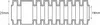 A line drawing of a flexible conduit with dimensions indicated. Anteprima dell’immagine prodotto