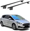 A silver car with black roof racks above it, presented on a white background. Anteprima dell’immagine prodotto