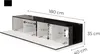 Wohnwand Schwarz Full Hochglanz TV Lowboard 180 cm Produktbild-Vorschau 3