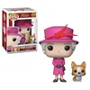 A Funko Pop! vinyl figure of Queen Elizabeth II with a corgi, shown next to its packaging. Anteprima dell’immagine prodotto
