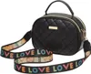 Schwarze Lederhandtasche, gesteppte Umhängetasche mit Griff Produktbild-Vorschau 1