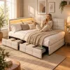 INONEFT Polsterbett Jugendbett 140x190 mit Stauraum Schubl, Produktbild-Vorschau 1
