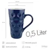 Dubbetasse blau 0,5 L ohne Aufdruck (durchgedubbt) - XXL Produktbild-Vorschau 3