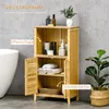 HOMCOM Badzimmerschrank mit offener Regal Badregal Produktbild-Vorschau 5