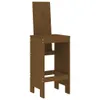 Barhocker 2 Stk. Honigbraun 40x42x120 cm Massivholz Kiefer Produktbild-Vorschau 3