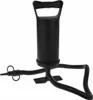 A black hand pump for inflating items like mattresses. Produktbild-Vorschau