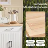 A kitchen counter with a bread box and utensils, next to a close-up of wooden panels and a forest background. Podgląd zdjęcia produktu