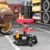 HOMCOM Werkstatthocker mit Rollen Tabletts höhenverstellbar Produktbild-Vorschau 2